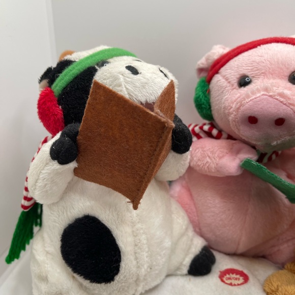Animated Singing Christmas Cow Dog Snowman of America Plush Jingle Bell WORKS - Picture 7 of 10